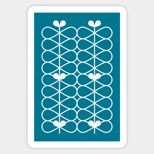 Bearberry Stems (Blue) Sticker by Cascade Patterns